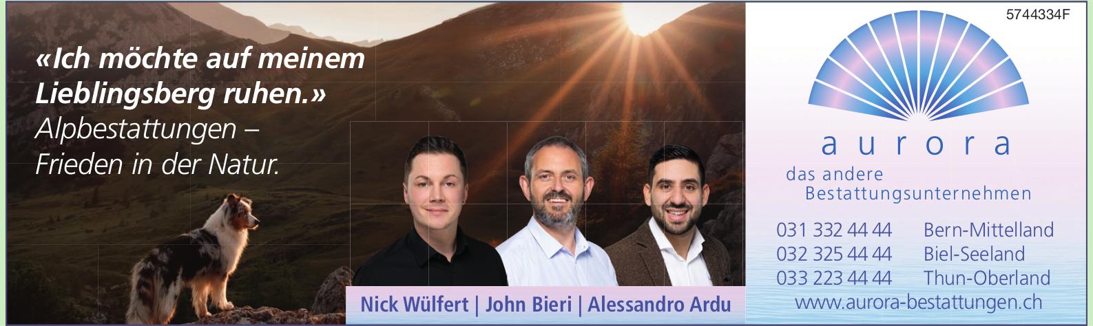 Aurora Bestattungen, das andere Bestattungsunternehmen