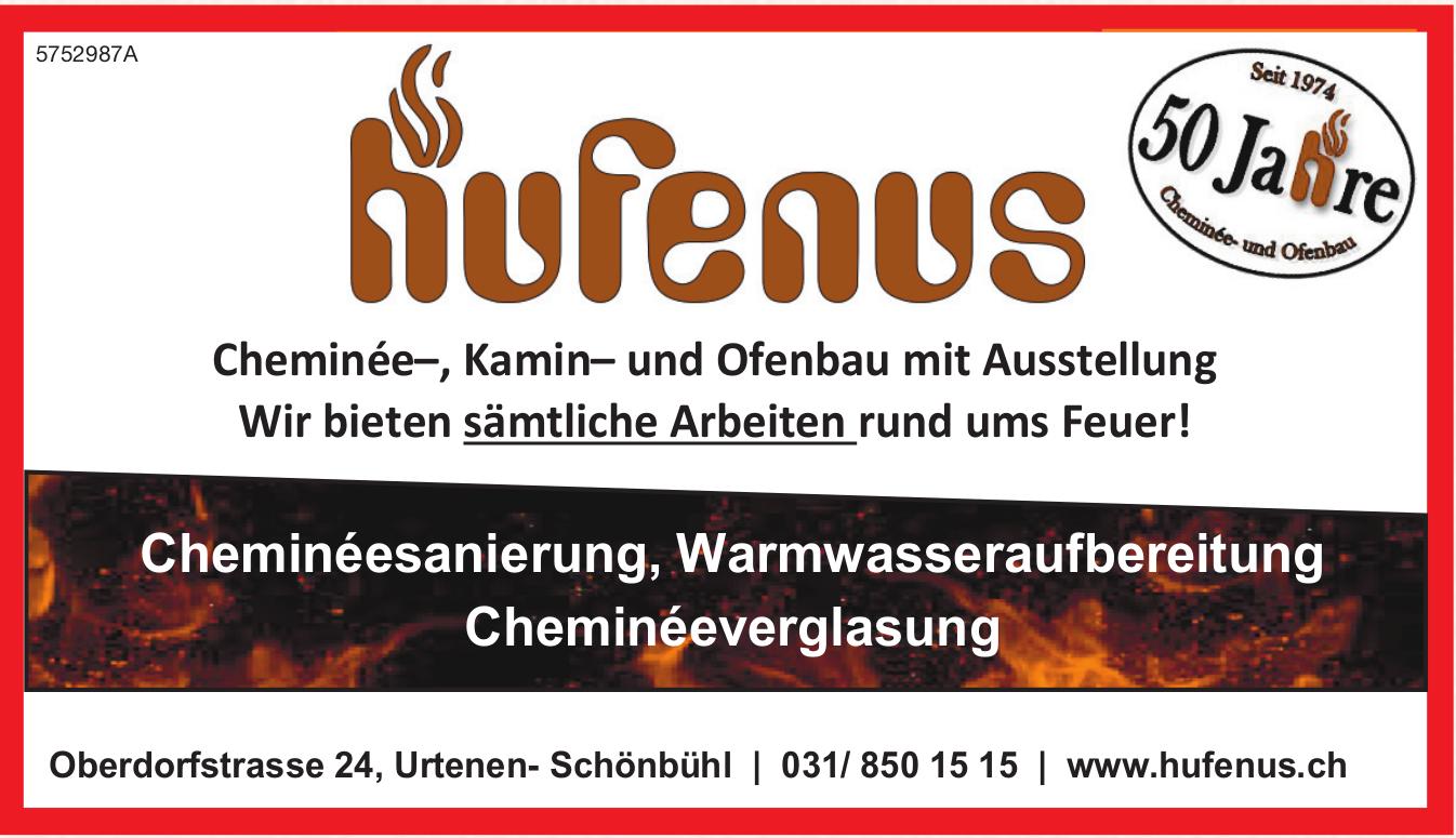 hufenus, Urtenen-Schönbühl - Chemineésanierung, Warmwasseraufbereitung Chemineéverglasung