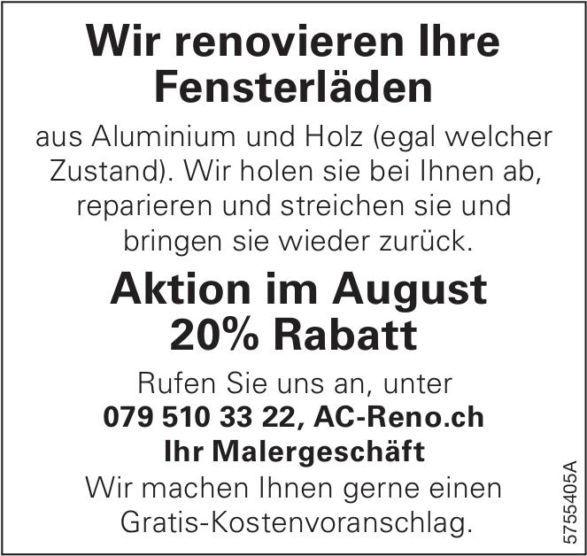 Ihr Malergeschäft, Wir renovieren Ihre Fensterläden