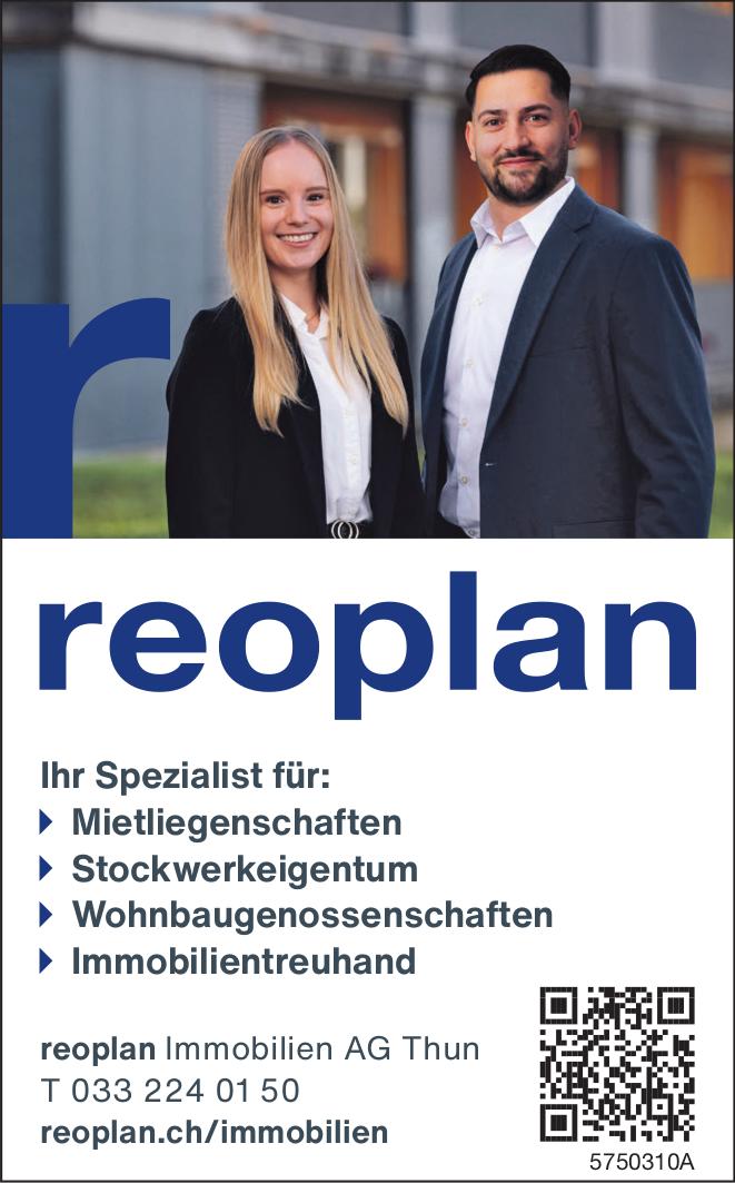 Reoplan Immobilien AG Thun, Ihr Spezialist für Mietliegenschaften