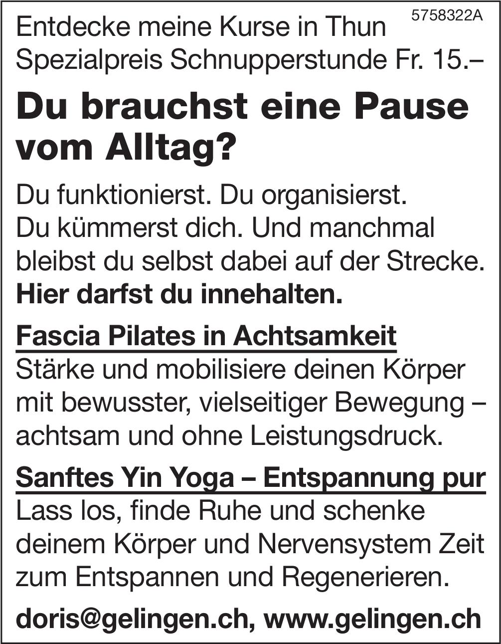 Du brauchst eine Pause vom Alltag?