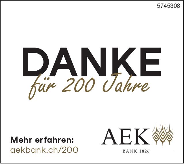 AEK BANK, DANKE für 200 Jahre