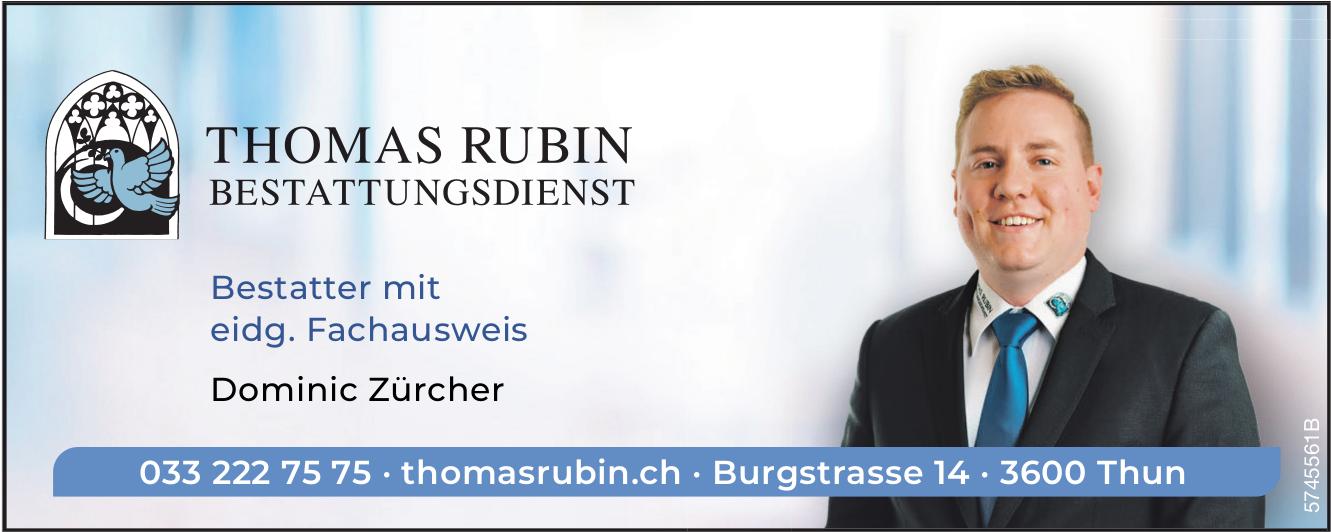 Thomas Rubin, Thun - Bestattungsdienst