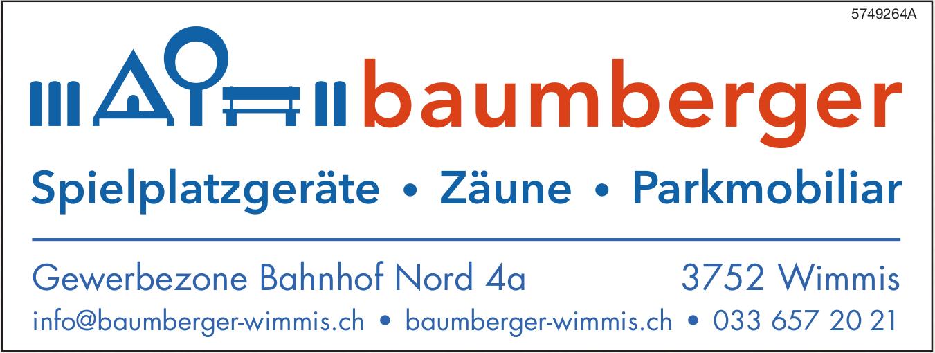 Baumberger, Wimmis - Spielplatzgeräte • Zäune • Parkmobiliar