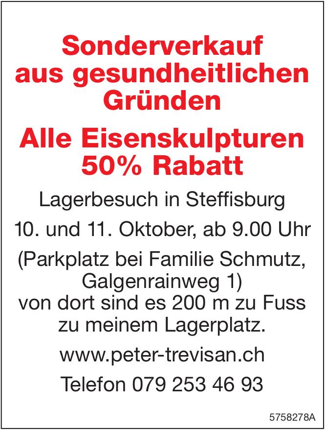 Peter Trevisan, Alle Eisenskulpturen 50% Rabatt