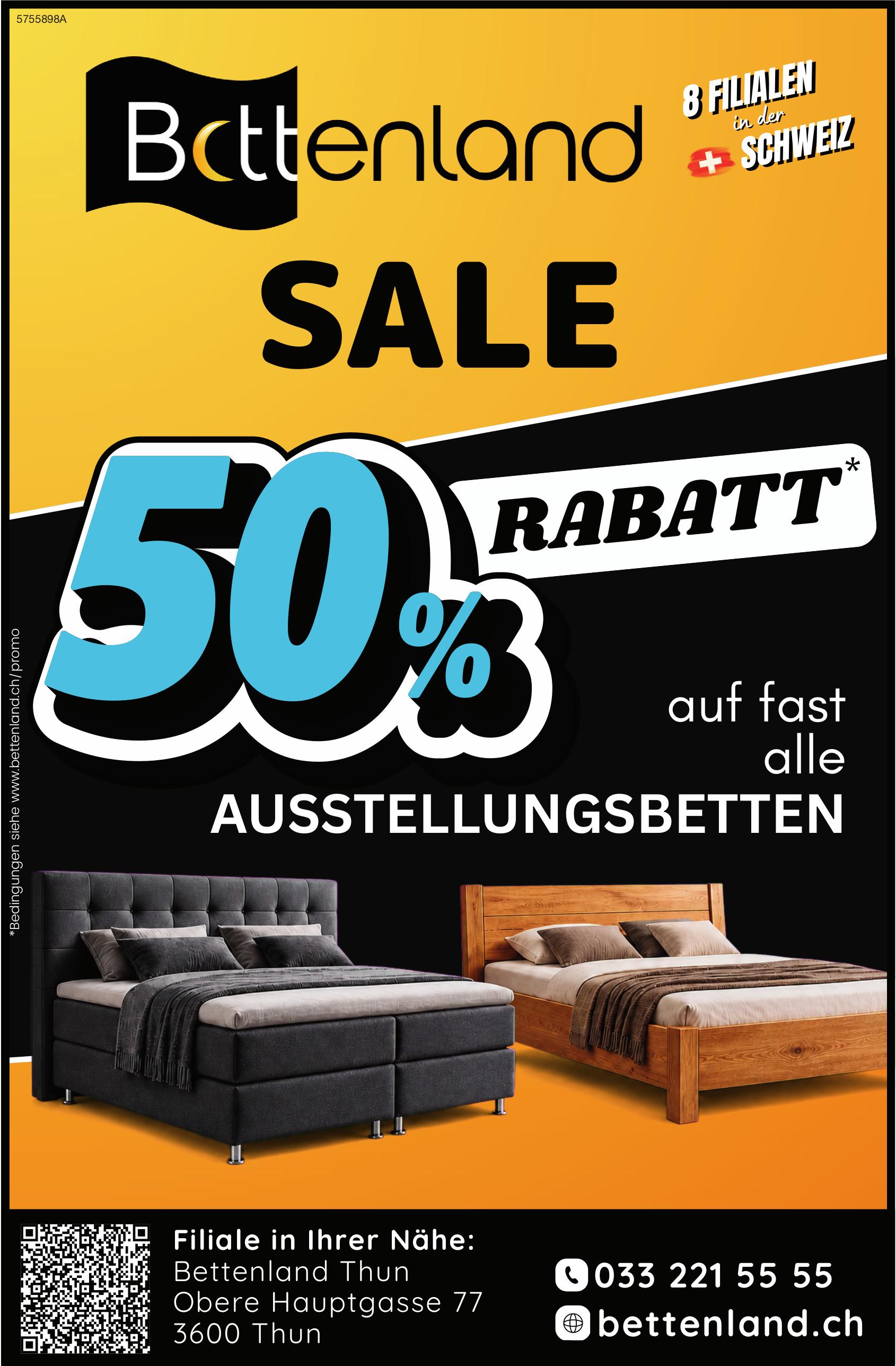 Bettenland, Thun - 50% RABATT