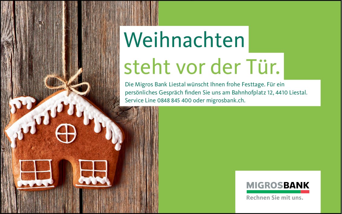 Weihnachten 2022 Migros Migros Bank, Liestal Weihnachten steht vor der Tür. Weihnachten 2022 Migros Migros Bank, Liestal Weihnachten steht vor der Tür.