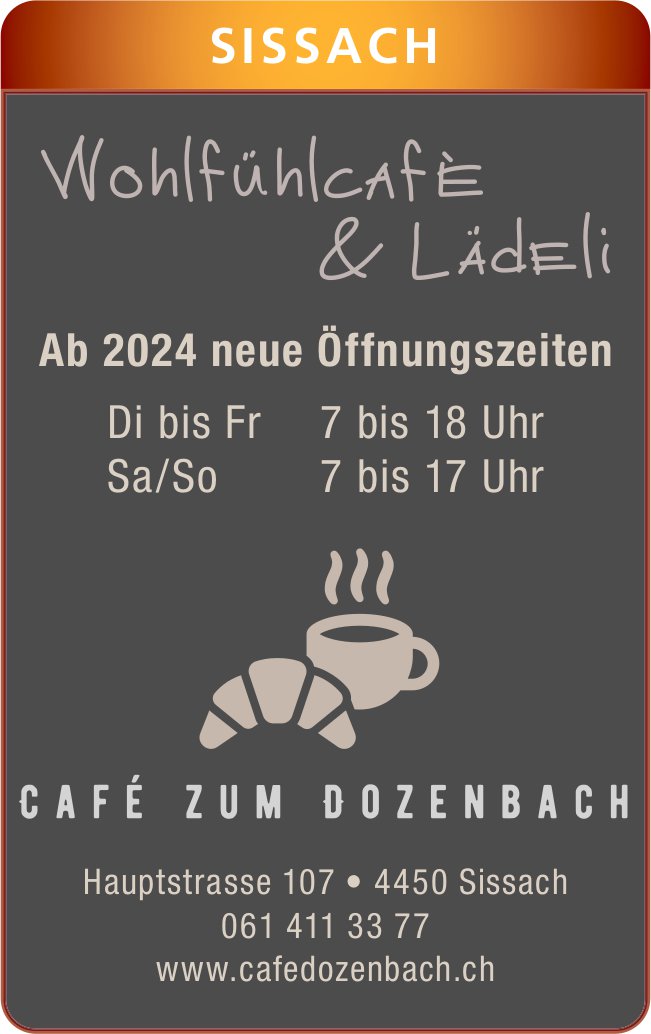 Café zum Dozenbach, Sissach - Wohlfühlcafé & Lädeli