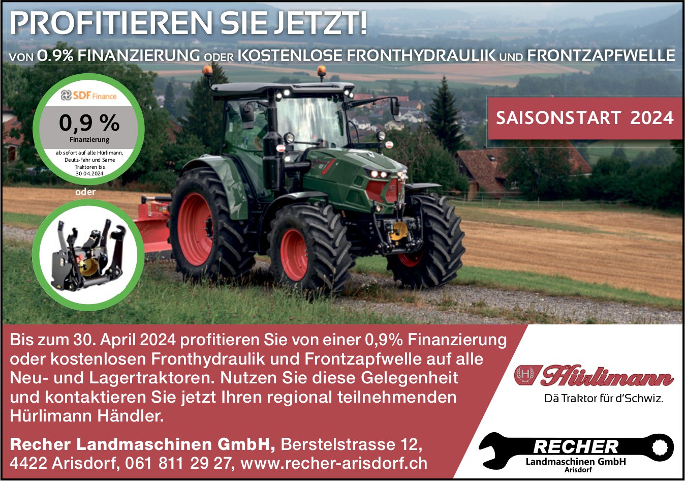 Recher Landmaschinen GmbH, Arisdorf - Profitieren Sie jetzt!