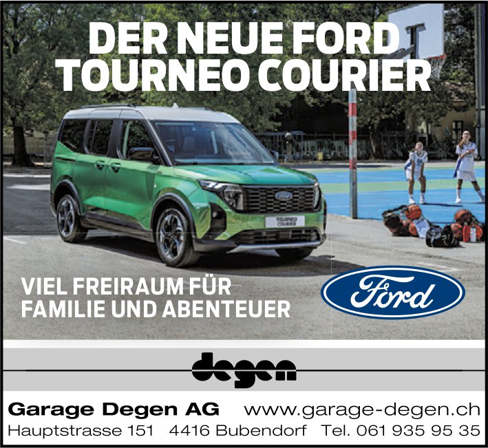 Garage Degen AG, Bubendorf - Der neue Ford Tourneo Courier