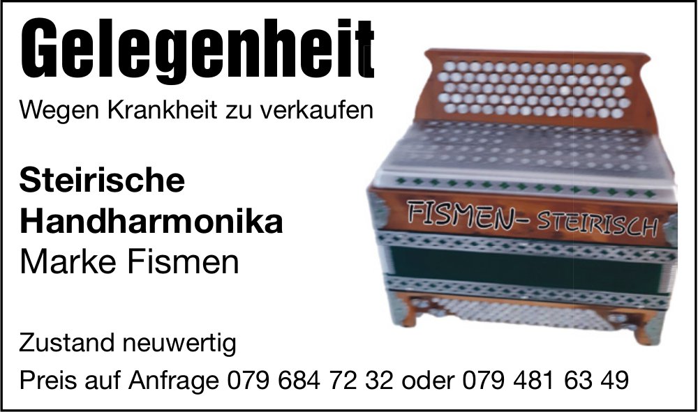 Steirische Handharmonika, zu verkaufen