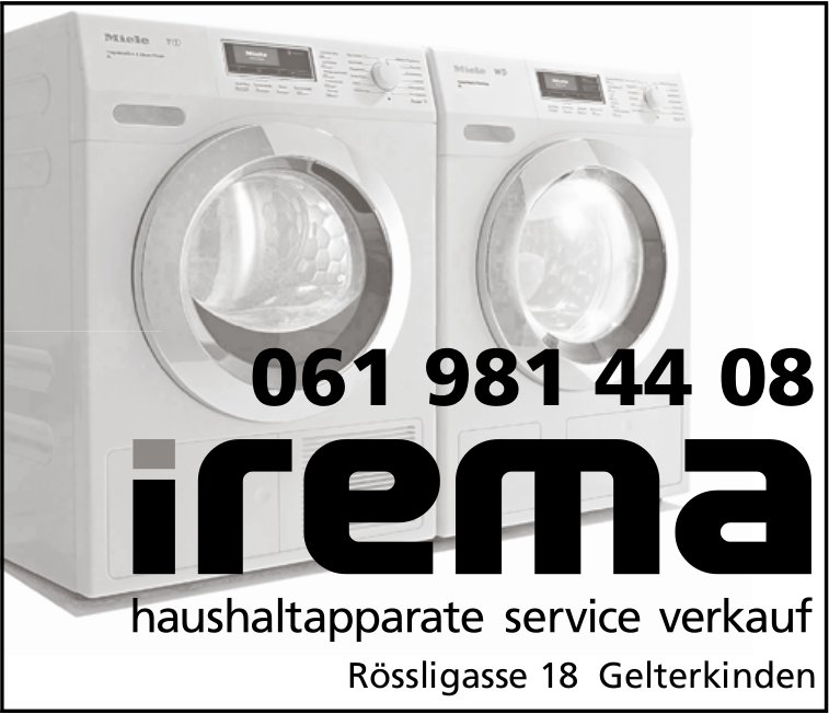 Irema,  Gelterkinden - Haushaltapparate, Service, Verkauf