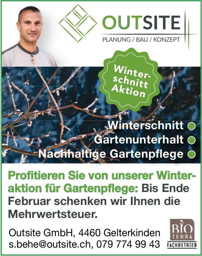 Outsite GmbH, Gelterkinden - Winterschnitt