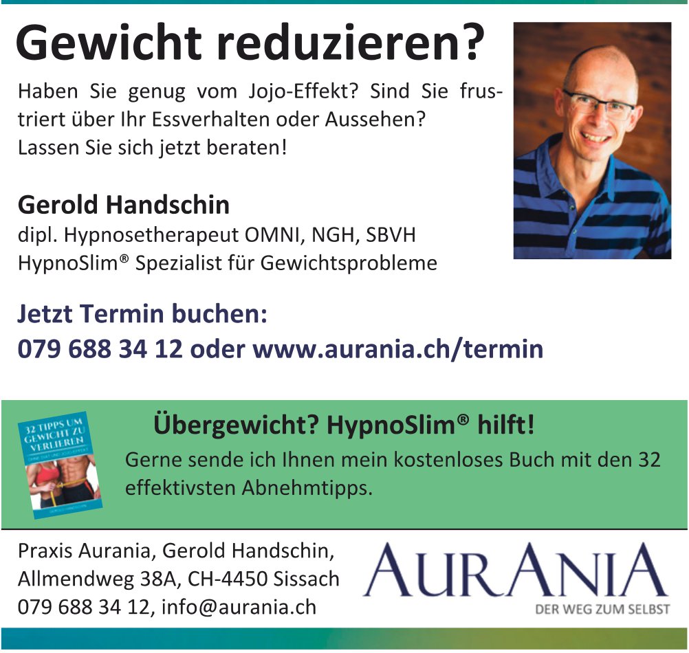 Praxis Aurania, Gerold Handschin, Sissach - Gewicht reduzieren?