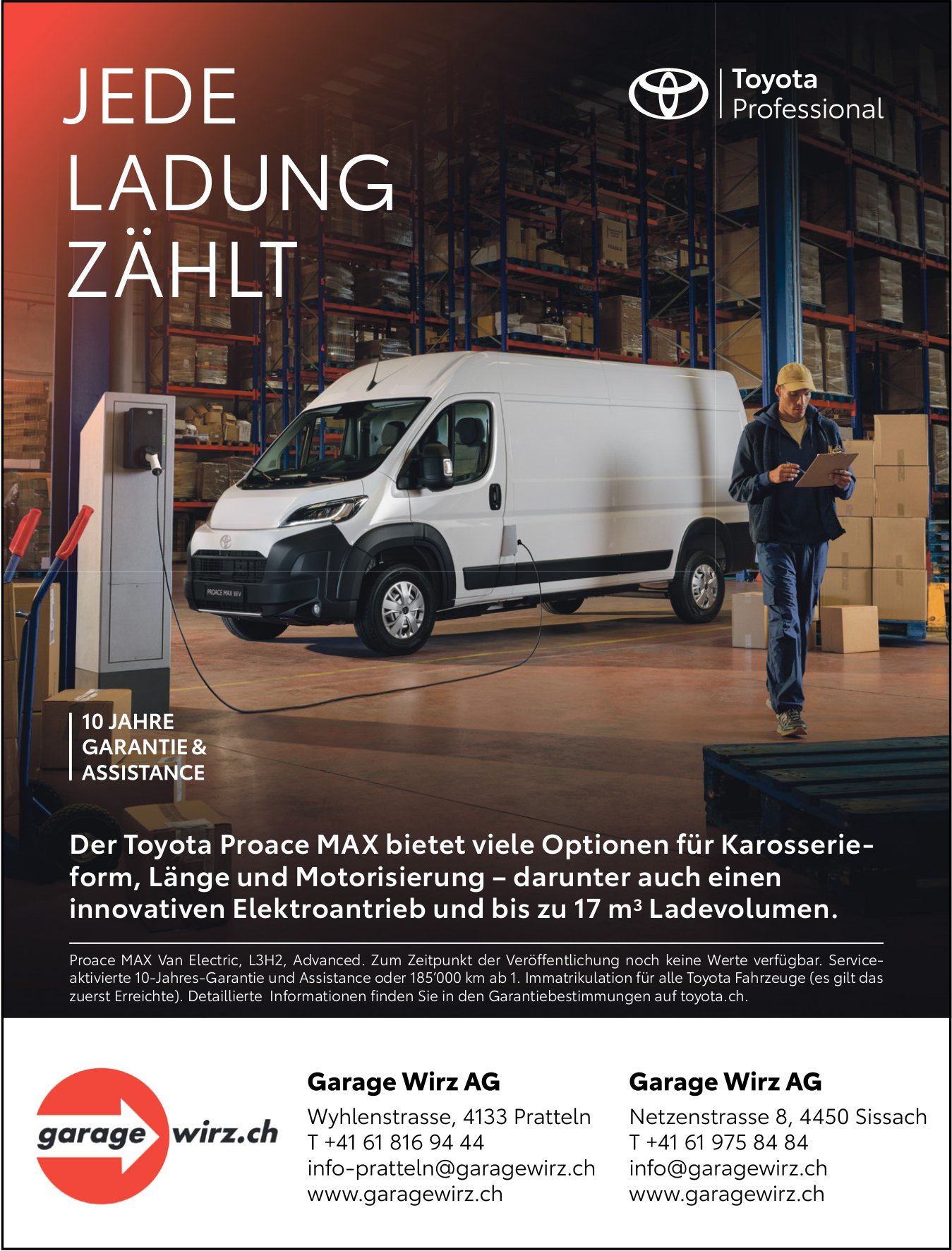 Garage Wirz AG, Pratteln - Jede Ladung zählt