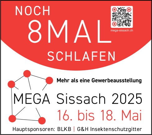 MEGA 2025, Gewerbeausstellung, 16. bis 18. Mai, Sissach