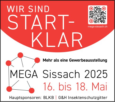 MEGA 2025, Gewerbeausstellung, 16. bis 18. Mai, Sissach