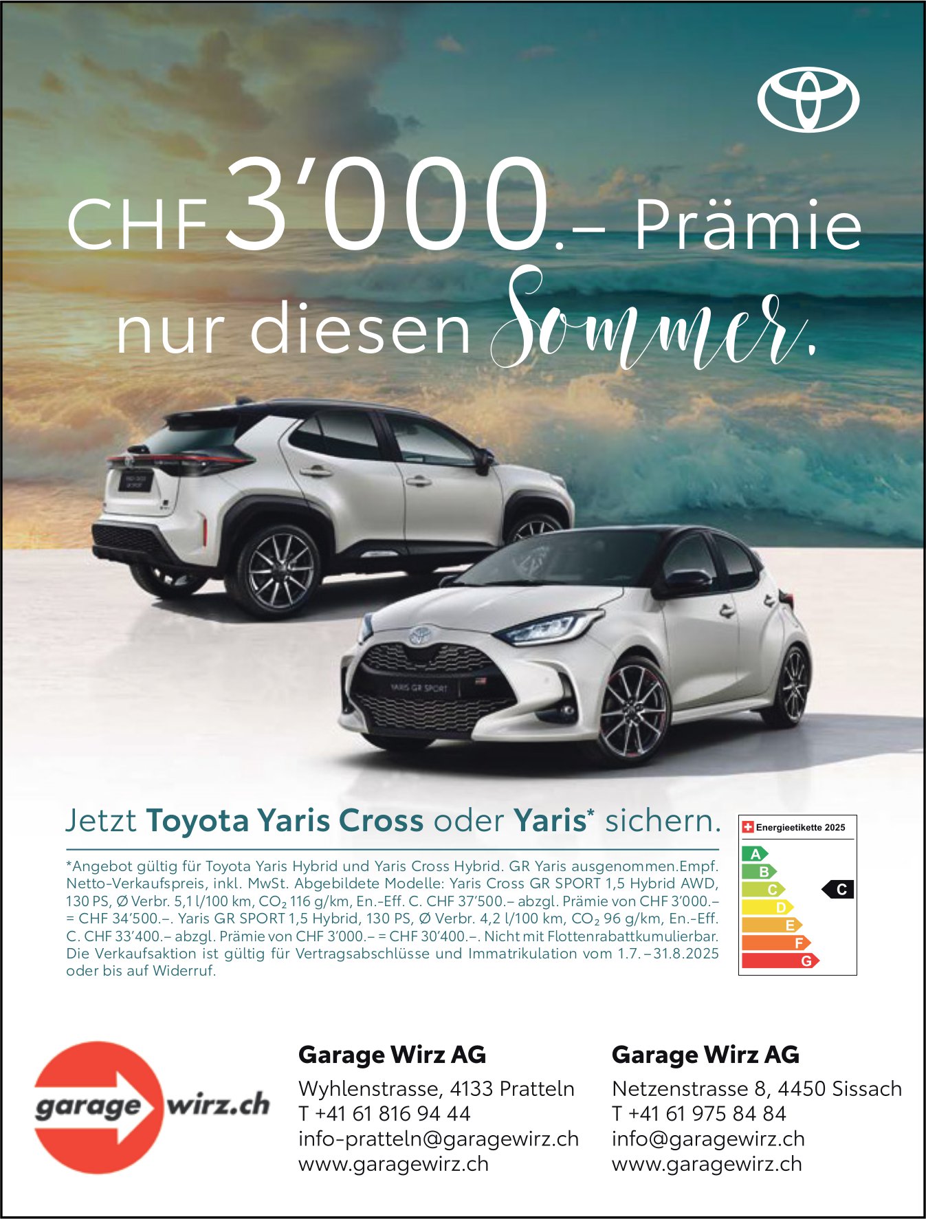 Garage Wirz AG, Pratteln - Toyota Yaris Cross