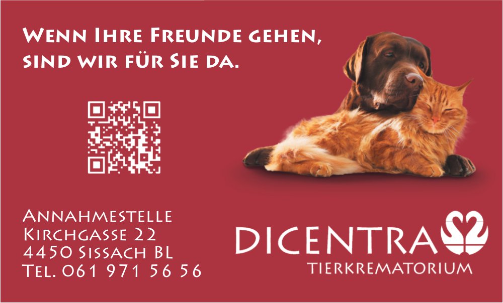 Dicentra Tierkrematorium, Sissach - Wenn Ihre Freunde gehen, sind wir für Sie da.