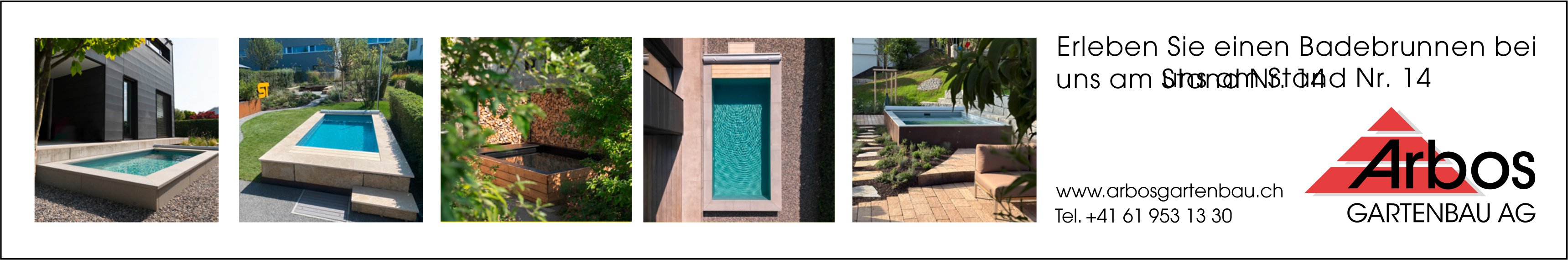 Arbos Gartenbau AG, Erleben Sie einen Badebrunnen