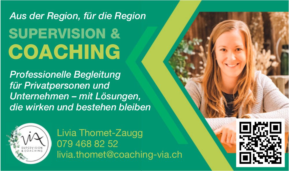 Livia Thomet-Zaugg, Supervision & Coaching