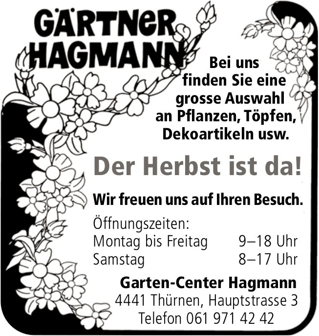 Garten-Center Hagmann, Thürnen - Der Herbst ist da!