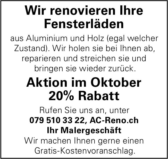AC-Reno.ch, Wir renovieren Ihre Fensterläden