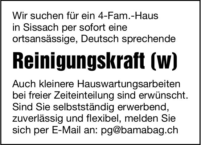 Reinigungskraft (w), Bamabag, Sissach, Gesucht
