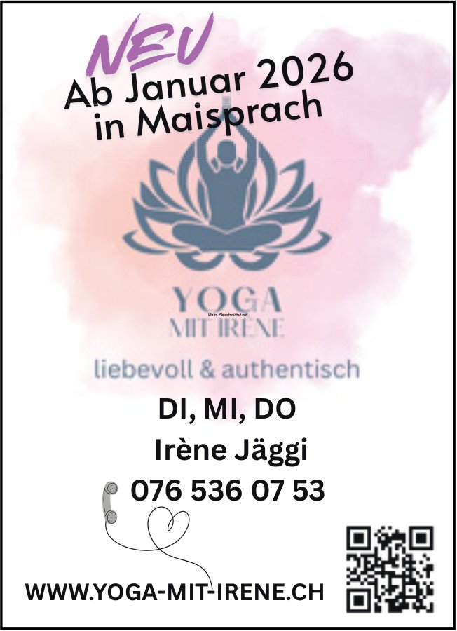 Irène Jäggi, Ab Januar 2026 in Maisprach