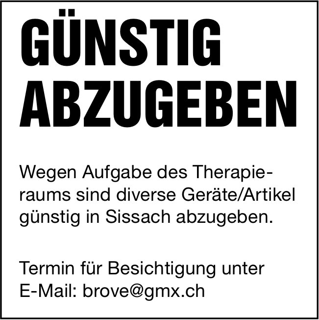 Sissach - Günstig abzugeben