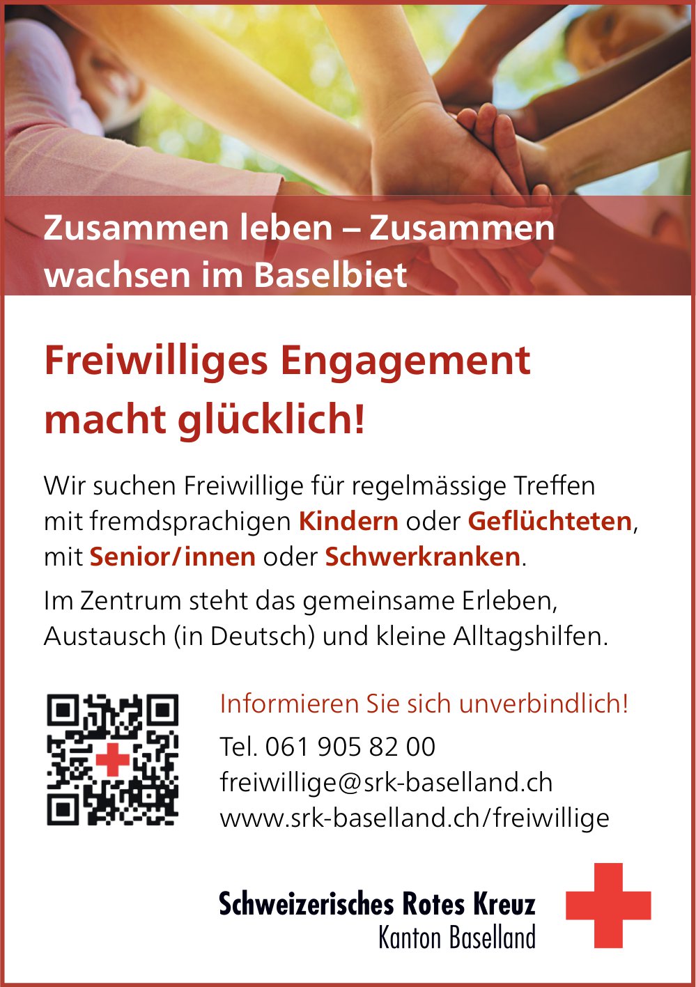 Schweizerisches Rotes Kreuz Kanton Baselland, Freiwilliges Engagement macht glücklich!