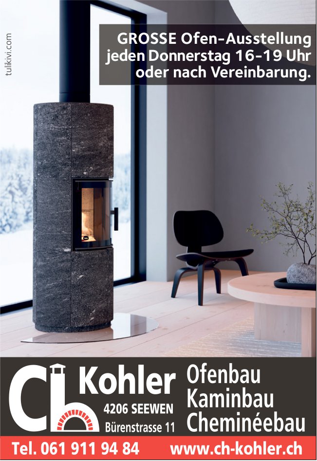 Ch Kohler, Seewen - GROSSE Ofen-Ausstellung