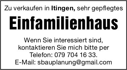 Einfamilienhaus, Littingen, zu verkaufen