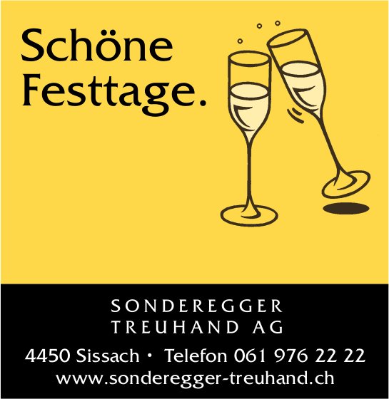 Sonderegger Treuhand AG, Sissach - Schöne Festtage