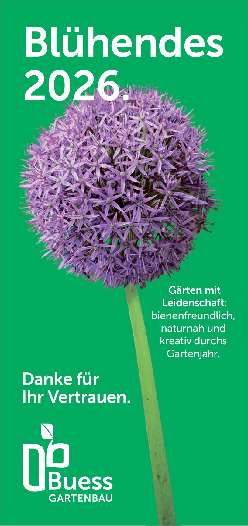 Buess GARTENBAU, Blühendes 2026.
