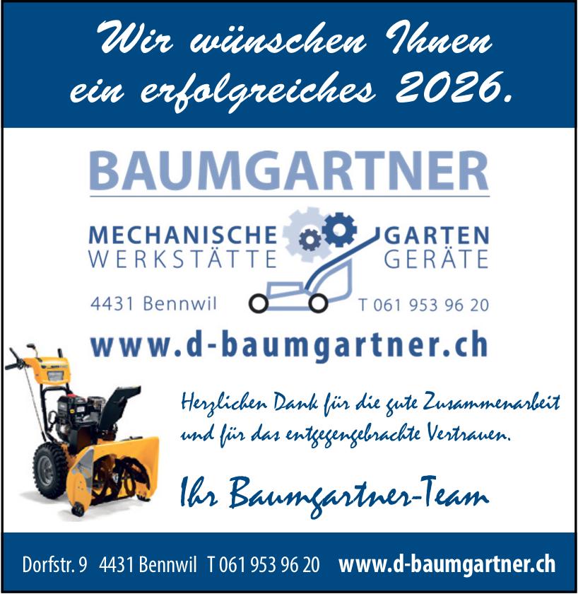 Baumgartner, Bennwil - Wir wünschen Ihnen ein erfolgreiches 2026.
