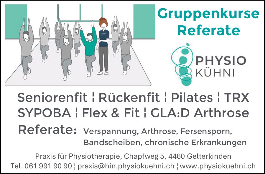 Physio Kühni, Gelterkinden - Gruppenkurse Referate