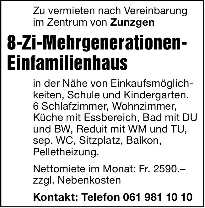 8-Zi-Mehrgenerationen-Einfamilienhaus, Zunzgen, zu vermieten
