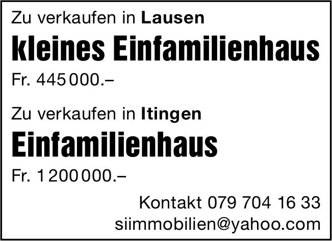 kleines Einfamilienhaus, Lausen, zu verkaufen