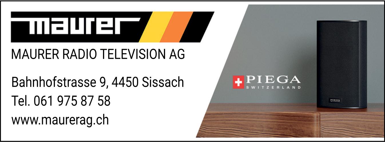 MAURER RADIO TELEVISION AG, Sissach - MAURER RADIO TELEVISION AG