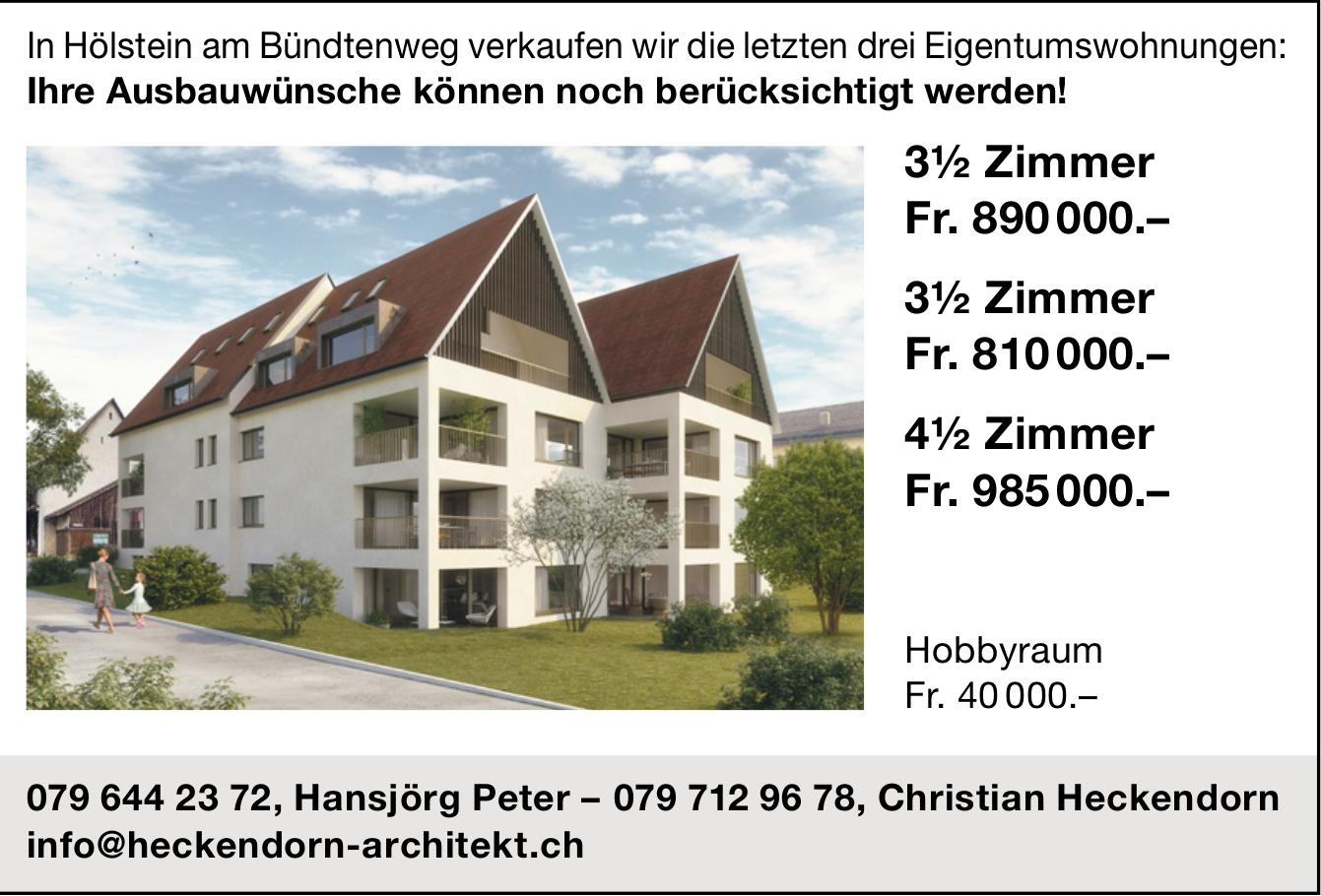 3½ Zimmer, 3½ Zimmer-Wohnung, Hölstein, zu verkaufen