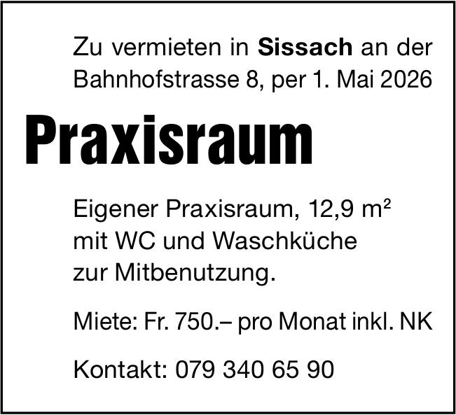 Praxisraum, Sissach, zu vermieten