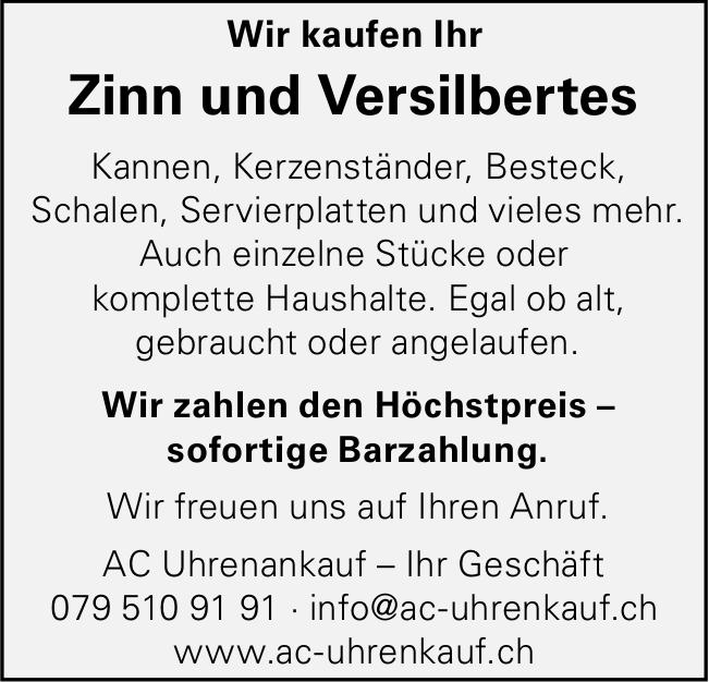 AC Uhrenankauf, Wir zahlen den Höchstpreis – sofortige Barzahlung.