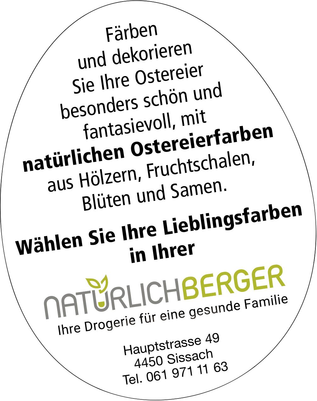 NATÜRLICH BERGER, Sissach - natürliche Ostereierfarben
