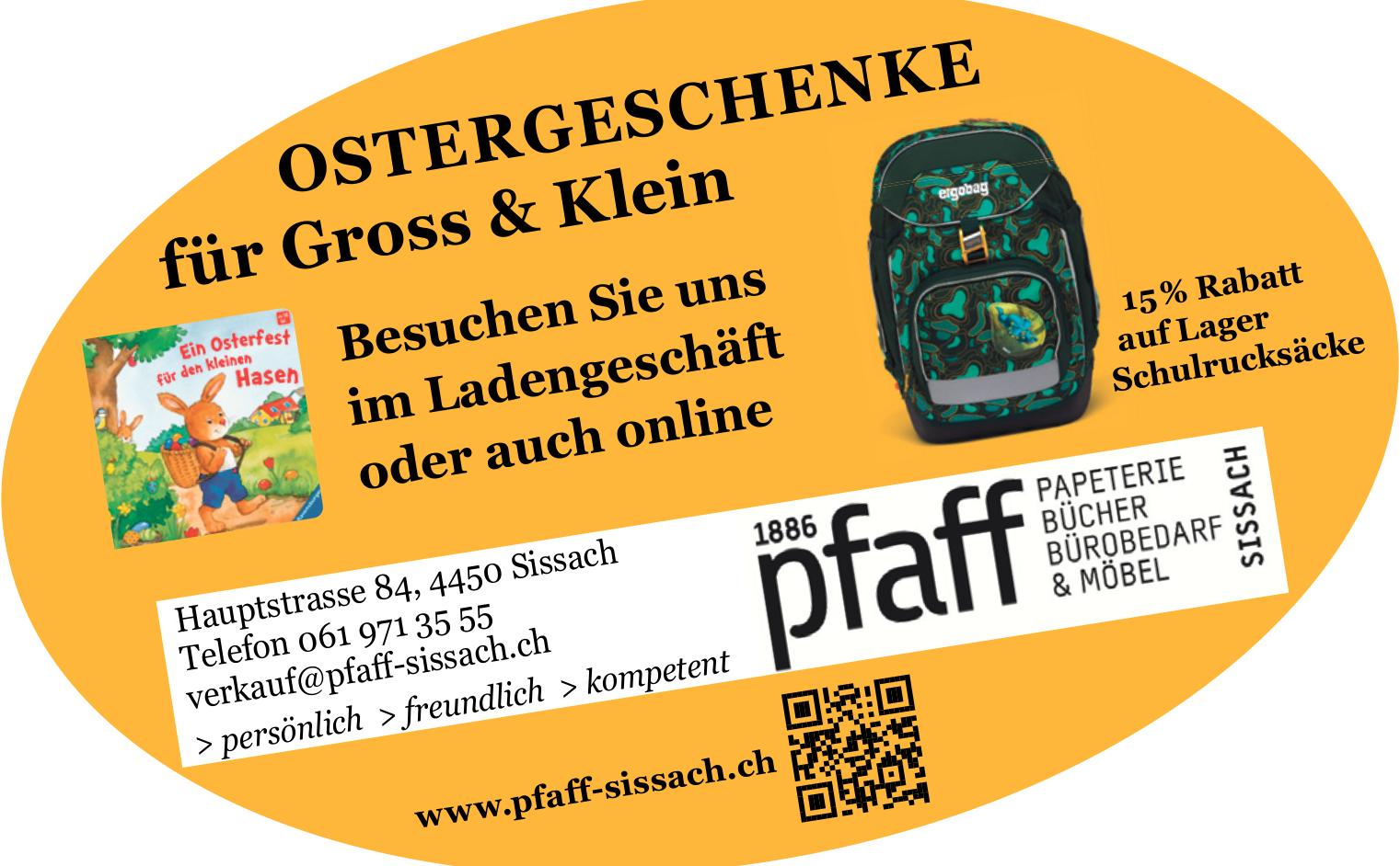 pfaff, Sissach - OSTERGESCHENKE für Gross & Klein