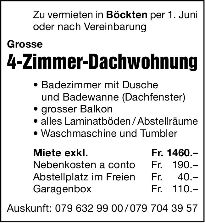 4-Zimmer-Dachwohnung, Böckten, zu vermieten