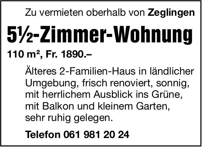 Älteres 2-Familien-Haus in ländlicher Umgebung, frisch renoviert, 5½-Zimmer-Wohnung, Zeglingen,  zu vermieten