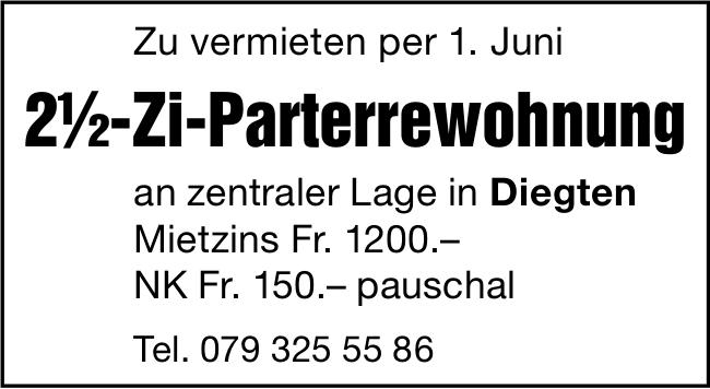 An zentraler Lage, 2½-Zimmer-Wohnung, Diegten, zu vermieten
