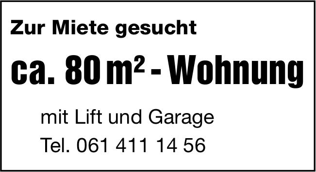 ca. 80 m² - Wohnung, zu mieten gesucht