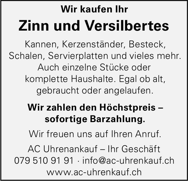 AC Uhrenankauf, Wir zahlen den Höchstpreis – sofortige Barzahlung.